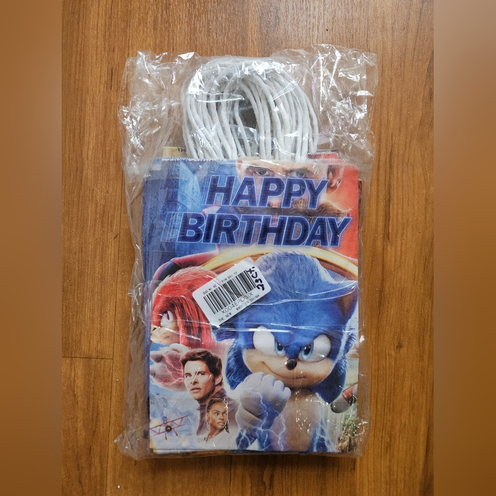 Sonic the Hedgehog Party Favor Bags- Blue